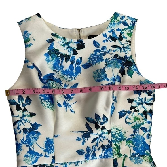 Mac Duggal Blue Multi Colored Floral Dress - Picture 7 of 10